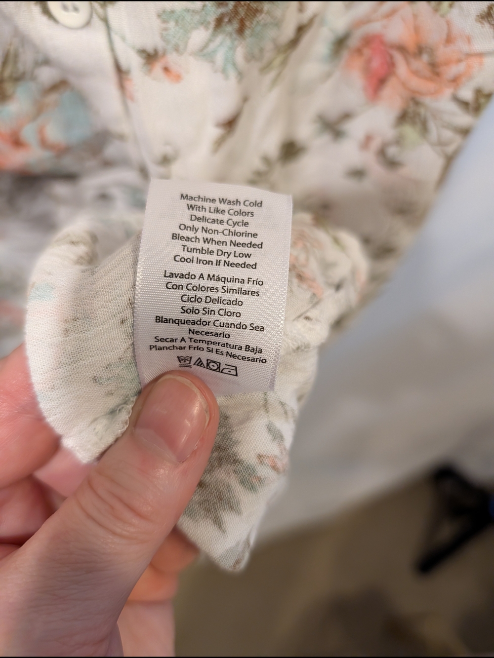 Frye Cream Maxi Dress with Green and Peach Floral Pattern - Picture 7 of 9